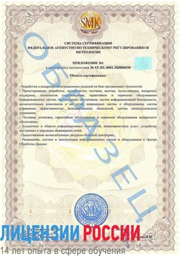Образец сертификата соответствия (приложение) Бологое Сертификат ISO 27001